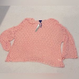 NWT - COCO + CARMEN Monroe crochet tunic in Peach - OS